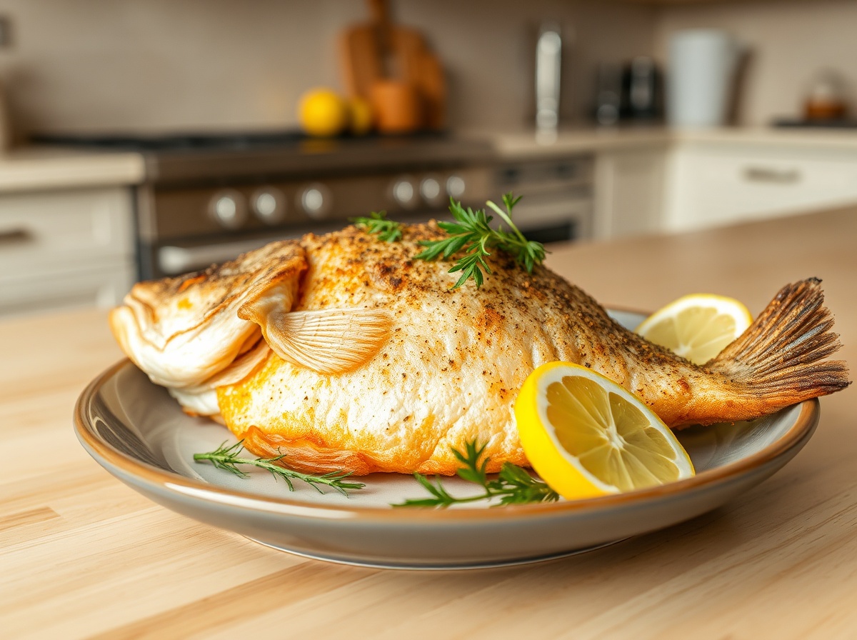 Leckere Dorade, perfekt zubereitet im Airfryer für einen gesunden Genuss.