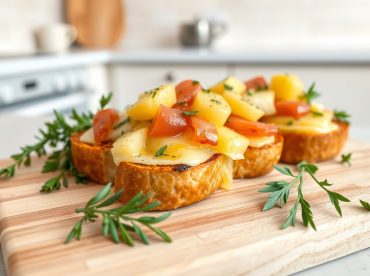Leckeres Toast Hawaii mit schmelzendem Käse und saftigem Schinken, perfekt zubereitet im Airfryer.