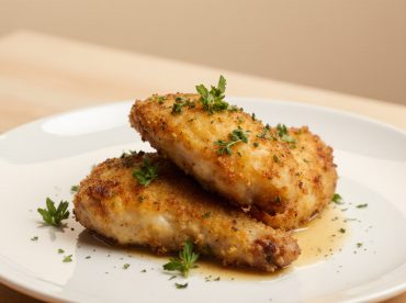 Knuspriges Backhähnchen, frisch zubereitet im Airfryer für perfekten Genuss.