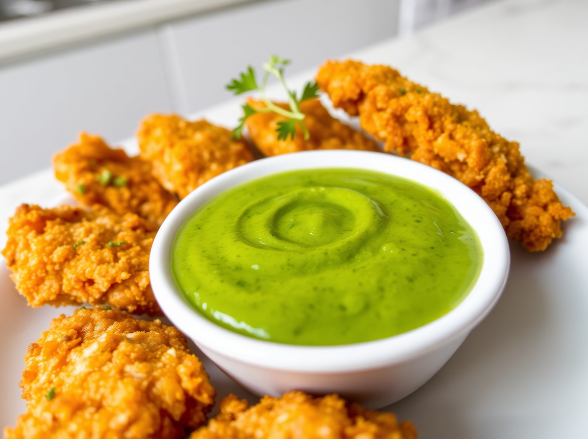 Zarte Chicken Fingers, perfekt zubereitet im Airfryer für einen knusprigen Genuss.