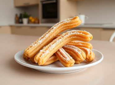 Leckere Churros, goldbraun und knusprig, perfekt zubereitet im Airfryer für jeden Anlass.