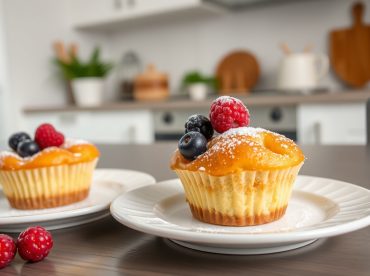 Leckere Käsekuchen-Muffins, die perfekt im Airfryer gebacken werden.