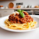 Leckeres Ragu Bolognese, perfekt zubereitet im Airfryer für einen würzigen italienischen Genuss.