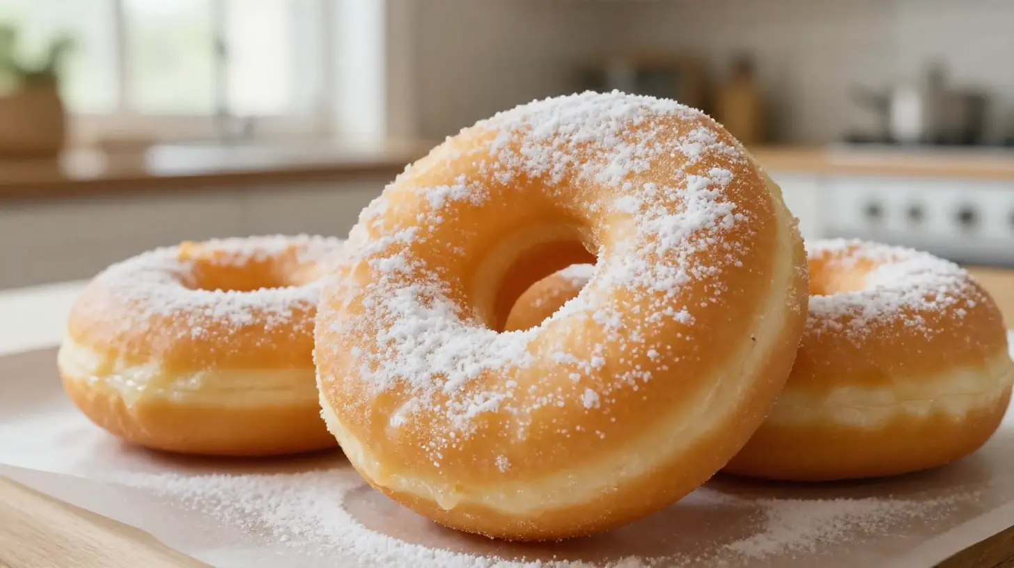 Leckere Donuts im Airfryer, leicht und knusprig gebacken.