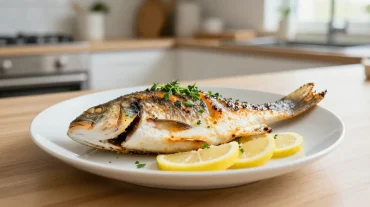 Saftige Dorade, perfekt zubereitet in der Heißluftfritteuse für ein leichtes und schmackhaftes Abendessen.