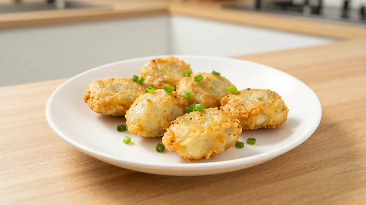 Leckere Dumplings aus der Heißluftfritteuse, perfekt knusprig und voller Geschmack.
