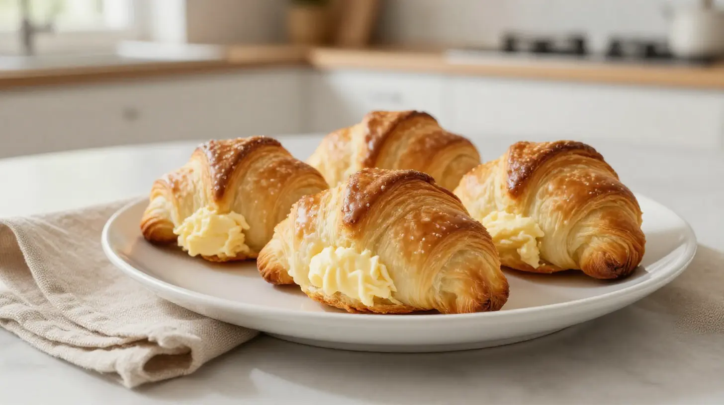 Leckere Frischkäsehörnchen, perfekt zubereitet in der Heißluftfritteuse, knusprig und aromatisch.